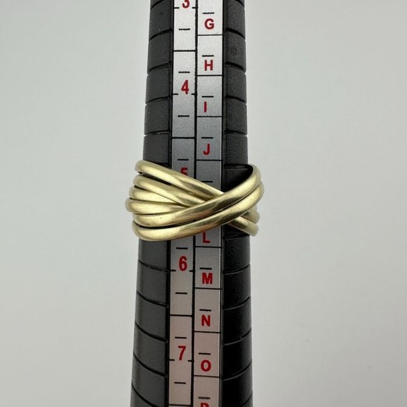 Vintage 14K Yellow Gold Rolling Ring Made of Six (6) Intertwined Bands Size 5.5 - Picture 8 of 8